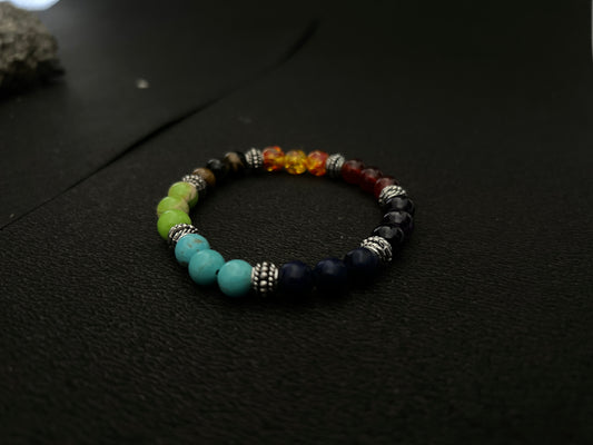 Seven Chakra Crystal Bracelet